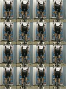 viele kleine Bilder von Rad Fahrer
