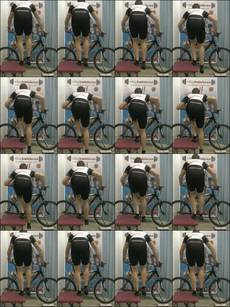 viele kleine Bilder von Rad Fahrer